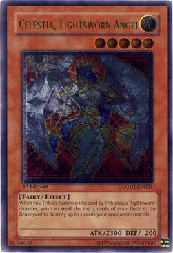 Celestia, Lightsworn Angel (V.2 - Ultimate Rare) - Light of Destruction (Ultimate Rare) [LODT-024]