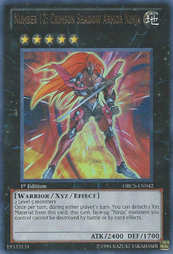 Number 12: Crimson Shadow Armor Ninja (V.1 - Ultra Rare) - Order of Chaos (Ultra Rare) [ORCS-042]