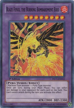 Blaze Fenix, the Burning Bombardment Bird - Premium Collection (Super Rare) [PRC1-012]