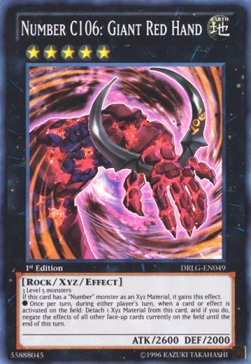 Number C106: Giant Red Hand - Dragons of Legend (Super Rare) [DRLG-049]