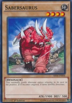 Sabersaurus - Structure Deck: Dinosmasher's Fury (Common) [SR04-004]