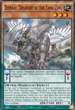 Zefraxi, Treasure of the Yang Zing - Pendulum Evolution (Super Rare) [PEVO-046]