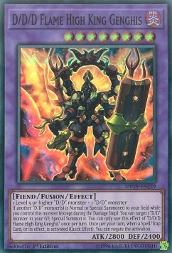 D/D/D Flame High King Genghis - 2019 Gold Sarcophagus Tin Mega Pack (Super Rare) [MP19-229]