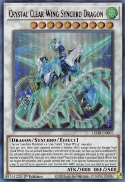 Crystal Clear Wing Synchro Dragon (V.1 - Ultra Rare) - Legendary Duelists: Synchro Storm (Ultra Rare) [LED8-005]