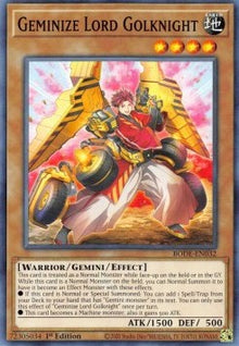 Geminize Lord Golknight - Burst of Destiny (Common) [BODE-032]
