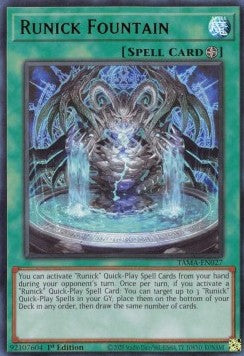 Runick Fountain (V.1 - Ultra Rare) - Tactical Masters (Ultra Rare) [TAMA-027]
