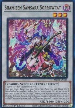 Shamisen Samsara Sorrowcat - 25th Anniversary Tin: Dueling Heroes Mega Pack (Ultra Rare) [MP23-189]
