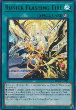 Runick Flashing Fire - 25th Anniversary Tin: Dueling Heroes Mega Pack (Ultra Rare) [MP23-242]
