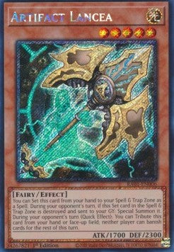 Artifact Lancea (V.4 - Platinum Secret Rare) - 25th Anniversary Rarity Collection (Platinum Secret Rare) [RA01-006]