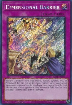 Dimensional Barrier (V.4 - Platinum Secret Rare) - 25th Anniversary Rarity Collection (Platinum Secret Rare) [RA01-072]