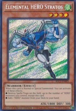 Elemental HERO Stratos (V.3 - Secret Rare) - Battles of Legend: Chapter 1 (Secret Rare) [BLC1-003]