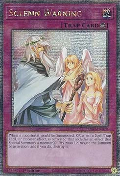 Solemn Warning (V.5 - Quarter Century Secret Rare) - 25th Anniversary Rarity Collection II (Quarter Century Secret Rare) [RA02-078]