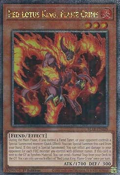 Red Lotus King, Flame Crime (V.2 - Quarter Century Secret Rare) - Battles of Legend: Terminal Revenge (Quarter Century Secret Rare) [BLTR-028]