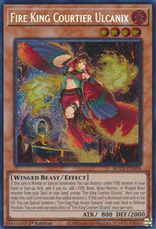 Fire King Courtier Ulcanix (V.1 - Secret Rare) - Rage of the Abyss (Secret Rare) [ROTA-098]