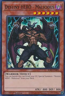 Destiny HERO - Malicious (V.1 - Super Rare) - Quarter Century Bonanza (Super Rare) [RA03-001]
