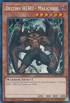 Destiny HERO - Malicious (V.3 - Secret Rare) - Quarter Century Bonanza (Secret Rare) [RA03-001]