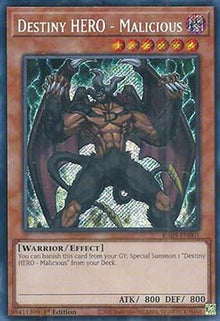 Destiny HERO - Malicious (V.3 - Secret Rare) - Quarter Century Bonanza (Secret Rare) [RA03-001]