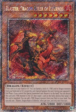 Blaster, Dragon Ruler of Infernos (V.4 - Platinum Secret Rare) - Quarter Century Bonanza (Platinum Secret Rare) [RA03-010]