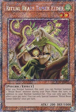 Ritual Beast Tamer Elder (V.4 - Platinum Secret Rare) - Quarter Century Bonanza (Platinum Secret Rare) [RA03-012]