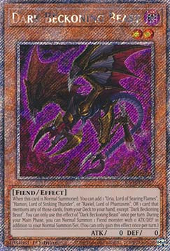 Dark Beckoning Beast (V.4 - Platinum Secret Rare) - Quarter Century Bonanza (Platinum Secret Rare) [RA03-027]