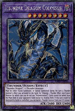 Thunder Dragon Colossus (V.4 - Platinum Secret Rare) - Quarter Century Bonanza (Platinum Secret Rare) [RA03-036]