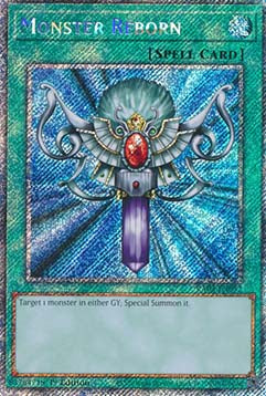 Monster Reborn (V.4 - Platinum Secret Rare) - Quarter Century Bonanza (Platinum Secret Rare) [RA03-052]