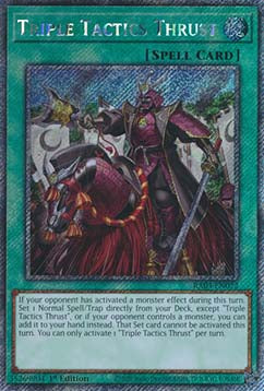 Triple Tactics Thrust (V.4 - Platinum Secret Rare) - Quarter Century Bonanza (Platinum Secret Rare) [RA03-072]