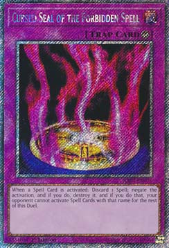 Cursed Seal of the Forbidden Spell (V.4 - Platinum Secret Rare) - Quarter Century Bonanza (Platinum Secret Rare) [RA03-076]