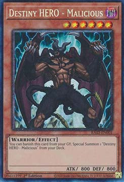 Destiny HERO - Malicious (V.6 - Collectors Rare) - Quarter Century Bonanza (Collectors Rare) [RA03-001]