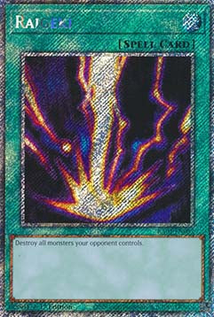 Raigeki (V.1 - Platinum Secret Rare) - Quarter Century Bonanza (Platinum Secret Rare) [RA03-083]