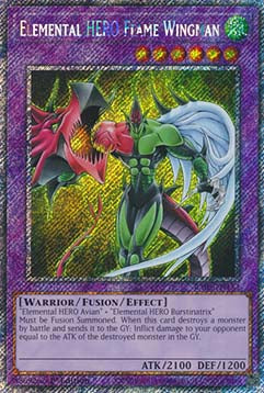 Elemental HERO Flame Wingman (V.1 - Platinum Secret Rare) - Quarter Century Bonanza (Platinum Secret Rare) [RA03-152]