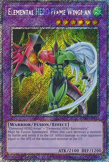 Elemental HERO Flame Wingman (V.1 - Platinum Secret Rare) - Quarter Century Bonanza (Platinum Secret Rare) [RA03-152]