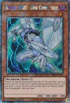 Destiny HERO - Disk Commander (V.1 - Platinum Secret Rare) - Quarter Century Bonanza (Platinum Secret Rare) [RA03-176]