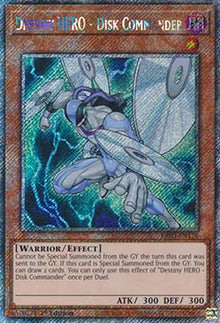 Destiny HERO - Disk Commander (V.1 - Platinum Secret Rare) - Quarter Century Bonanza (Platinum Secret Rare) [RA03-176]