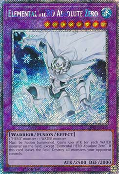 Elemental HERO Absolute Zero (V.1 - Platinum Secret Rare) - Quarter Century Bonanza (Platinum Secret Rare) [RA03-231]
