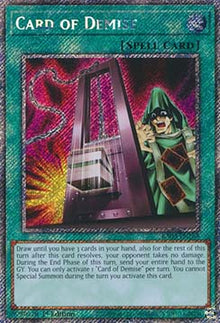 Card of Demise (V.1 - Platinum Secret Rare) - Quarter Century Bonanza (Platinum Secret Rare) [RA03-265]