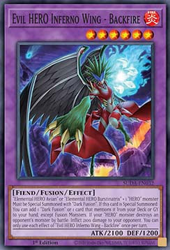 Evil HERO Inferno Wing - Backfire - Supreme Darkness (Super Rare) [SUDA-032]