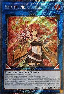 Hiita the Fire Charmer, Ablaze (V.4 - Platinum Secret Rare) - Quarter Century Stampede (Platinum Secret Rare) [RA04-074]
