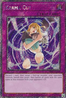 Karma Cut (V.1 - Platinum Secret Rare) - Quarter Century Stampede (Platinum Secret Rare) [RA04-128]
