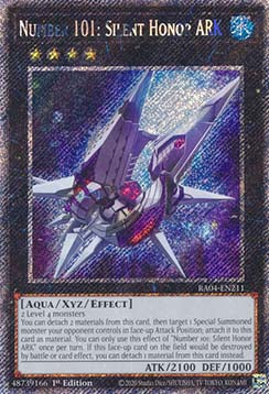Number 101: Silent Honor ARK (V.1 - Platinum Secret Rare) - Quarter Century Stampede (Platinum Secret Rare) [RA04-211]