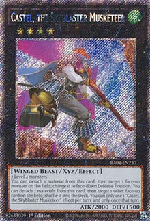 Castel, the Skyblaster Musketeer (V.1 - Platinum Secret Rare) - Quarter Century Stampede (Platinum Secret Rare) [RA04-230]