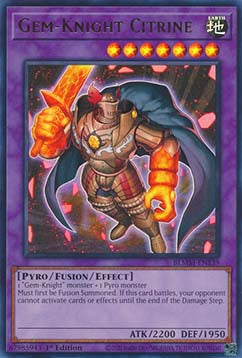 Gem-Knight Citrine - Battles of Legend: Monster Mayhem (Ultra Rare) [BLMM-139]