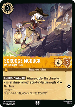 Scrooge McDuck - On the Right Track - Whispers in the Well (Uncommon) [10WHI-008]
