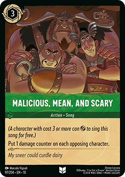 Malicious, Mean, and Scary (V.1) - Whispers in the Well (Uncommon) [10WHI-097]