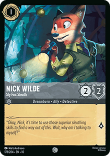 Nick Wilde - Sly Fox Sleuth - Whispers in the Well (Common) [10WHI-178]