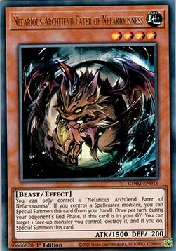 Nefarious Archfiend Eater of Nefariousness - THE CHRONICLES DECK: Spirit Charmers (All-Foil Edition) (Ultra Rare) [CH02-016]