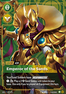 Azir, Emperor of the Sands (V.1 - Rare) - Spiritforged (Rare) [SFD-197]