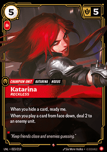Katarina, Reckless - Unleashed (Rare) [UNL-023]