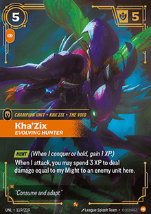 Kha'Zix, Evolving Hunter (V.1 - Epic) - Unleashed (Epic) [UNL-119]