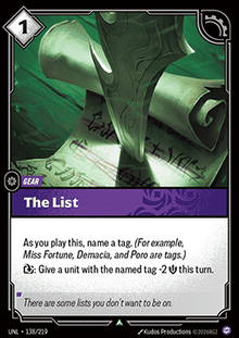 The List - Unleashed (Uncommon) [UNL-138]